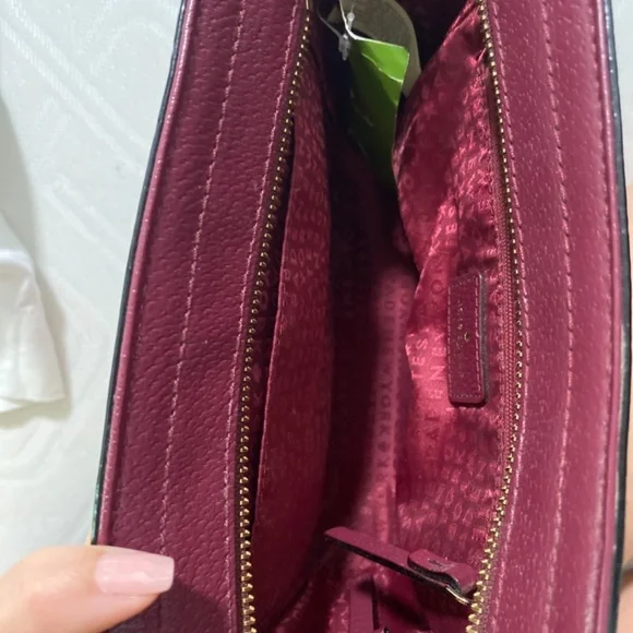 Kate Spade Hayden Crossbody Burgundy Bag - Picture 5 of 6
